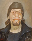 fan portrait in oils